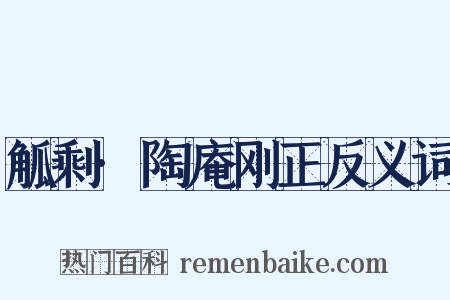 觚剩·陶庵刚正反义词是什么意思的图片